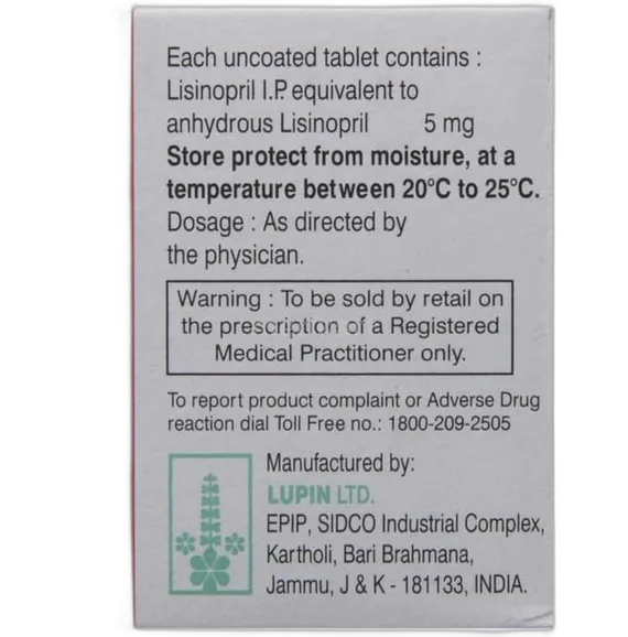 lipril 5mg tablet 15's